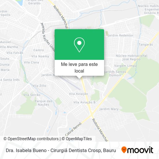 Dra. Isabela Bueno - Cirurgiã Dentista Crosp mapa