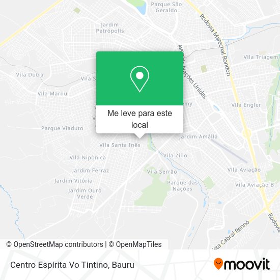 Centro Espírita Vo Tintino mapa