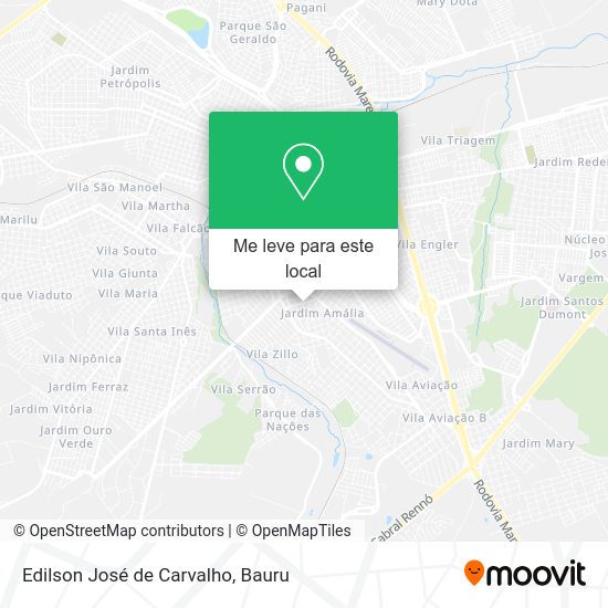 Edilson José de Carvalho mapa
