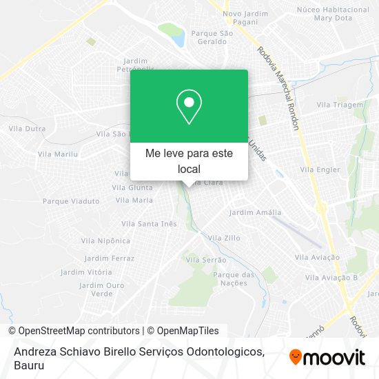 Andreza Schiavo Birello Serviços Odontologicos mapa