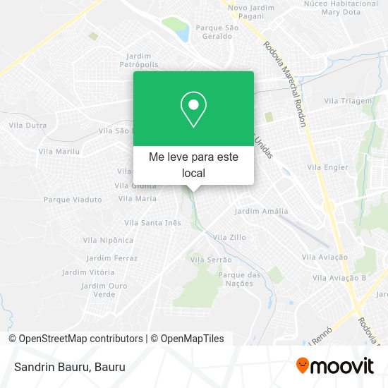 Sandrin Bauru mapa