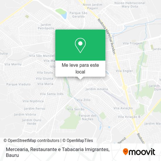 Mercearia, Restaurante e Tabacaria Imigrantes mapa