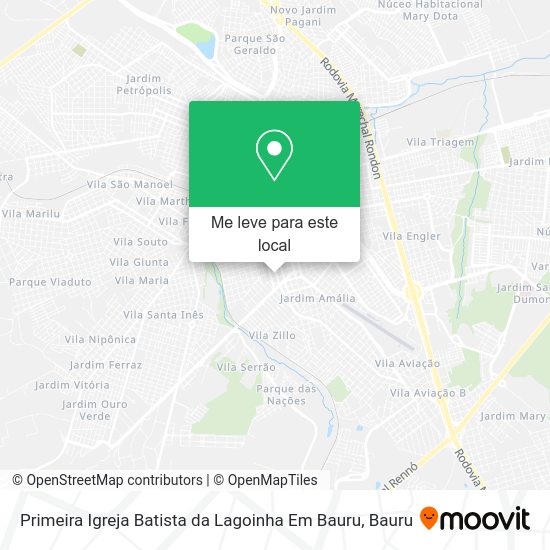 Primeira Igreja Batista da Lagoinha Em Bauru mapa