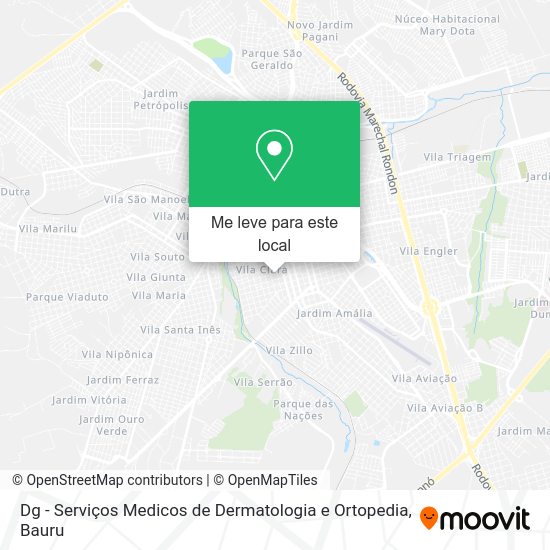 Dg - Serviços Medicos de Dermatologia e Ortopedia mapa