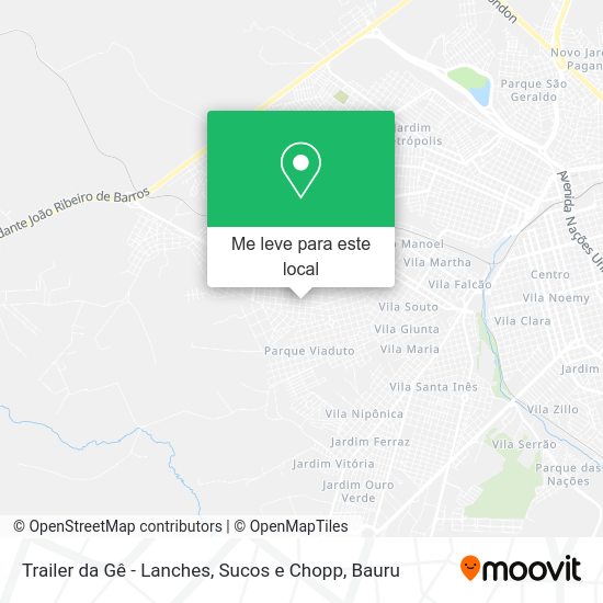 Trailer da Gê - Lanches, Sucos e Chopp mapa