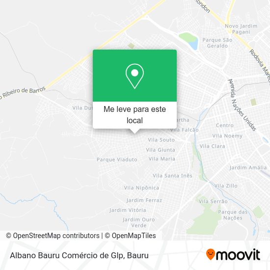Albano Bauru Comércio de Glp mapa