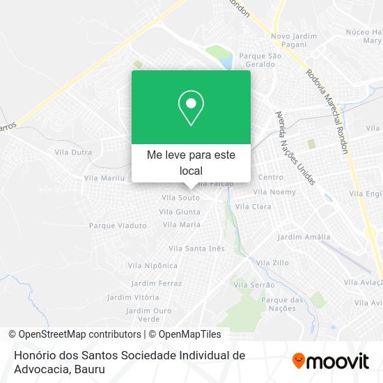 Honório dos Santos Sociedade Individual de Advocacia mapa