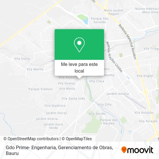 Gdo Prime- Engenharia, Gerenciamento de Obras mapa