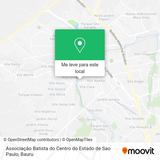 Associação Batista do Centro do Estado de Sao Paulo mapa