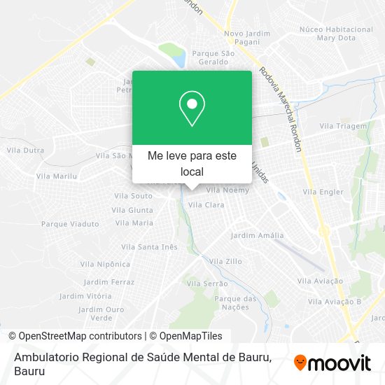 Ambulatorio Regional de Saúde Mental de Bauru mapa