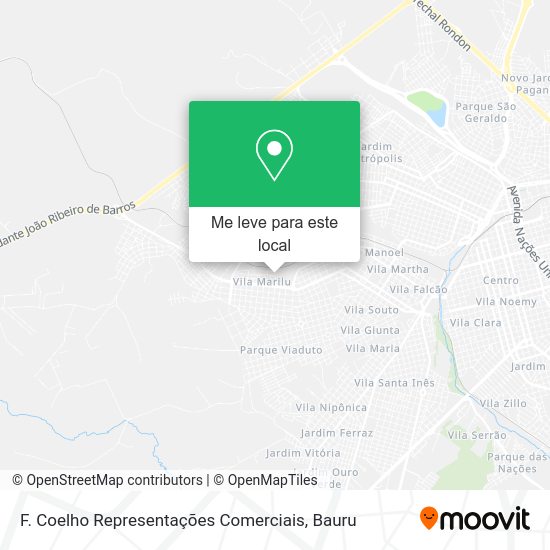 F. Coelho Representações Comerciais mapa