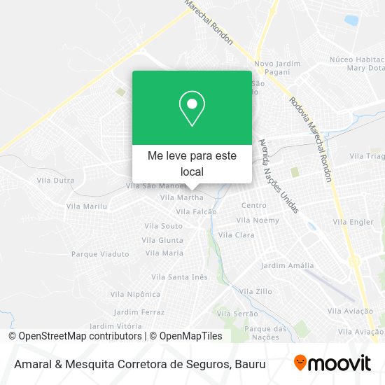 Amaral & Mesquita Corretora de Seguros mapa