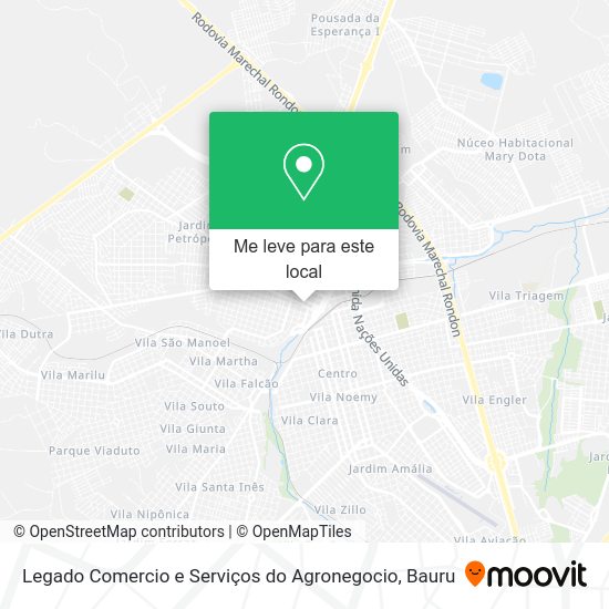Legado Comercio e Serviços do Agronegocio mapa