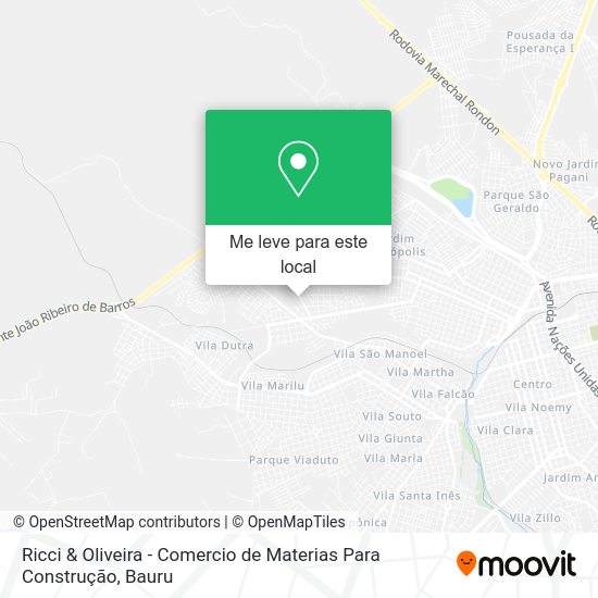 Ricci & Oliveira - Comercio de Materias Para Construção mapa