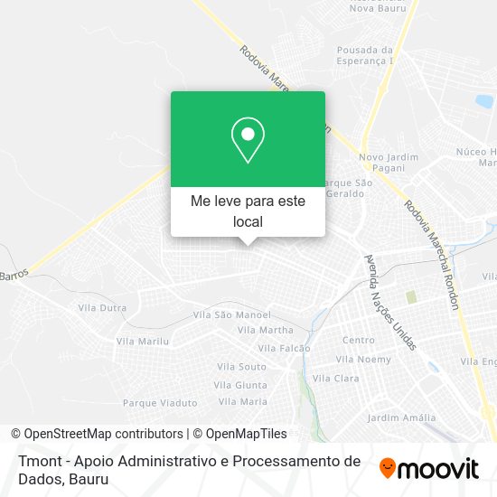Tmont - Apoio Administrativo e Processamento de Dados mapa