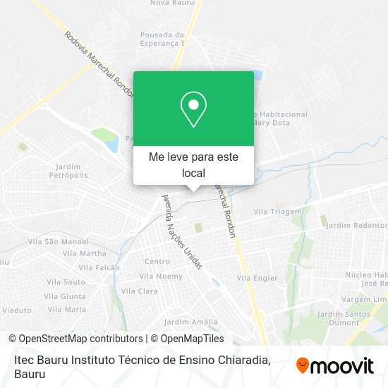 Itec Bauru Instituto Técnico de Ensino Chiaradia mapa