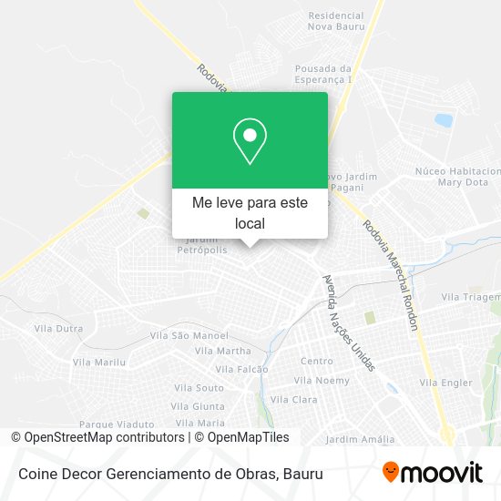 Coine Decor Gerenciamento de Obras mapa