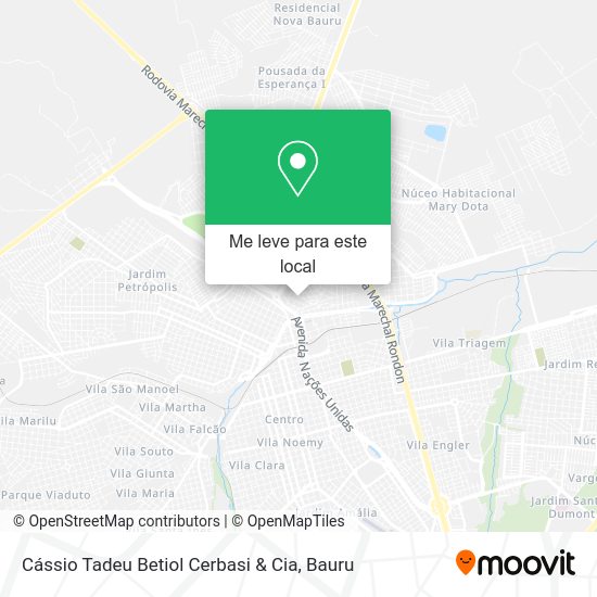Cássio Tadeu Betiol Cerbasi & Cia mapa
