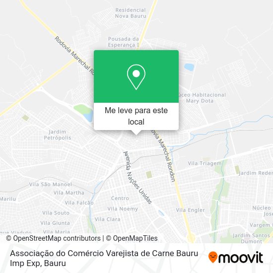Associação do Comércio Varejista de Carne Bauru Imp Exp mapa