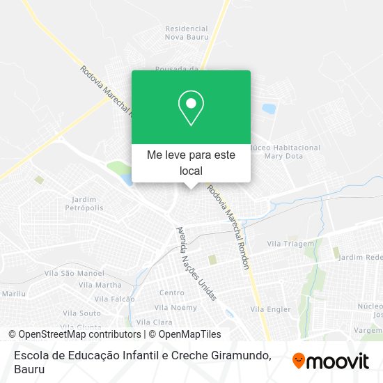 Escola de Educação Infantil e Creche Giramundo mapa