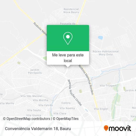 Conveniência Valdemarin 18 mapa