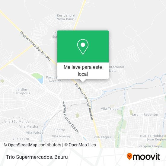 Trio Supermercados mapa