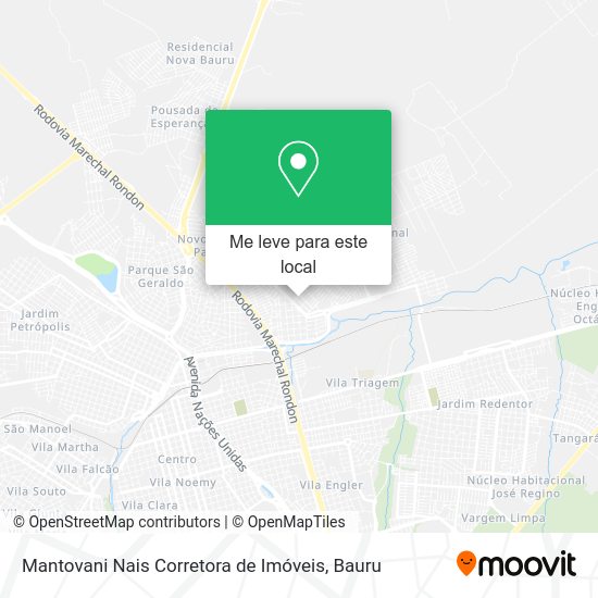Mantovani Nais Corretora de Imóveis mapa