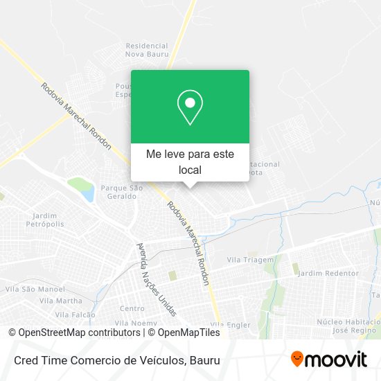 Cred Time Comercio de Veículos mapa