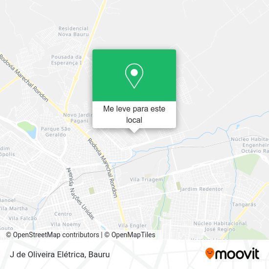 J de Oliveira Elétrica mapa
