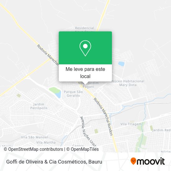 Goffi de Oliveira & Cia Cosméticos mapa