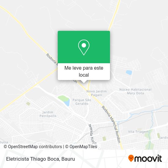 Eletricista Thiago Boca mapa