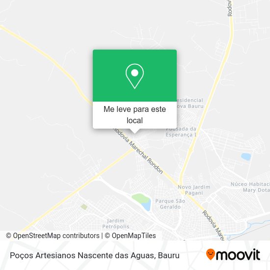 Poços Artesianos Nascente das Aguas mapa