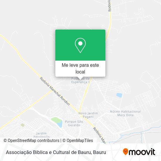 Associação Biblica e Cultural de Bauru mapa