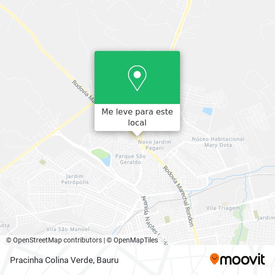 Pracinha Colina Verde mapa