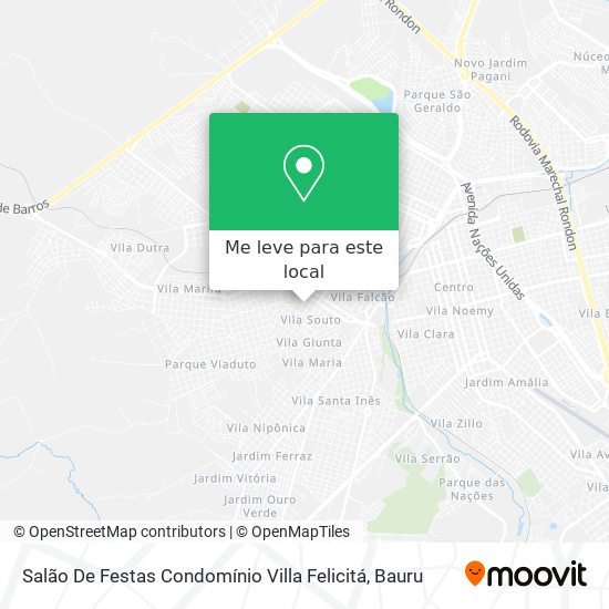 Salão De Festas Condomínio Villa Felicitá mapa