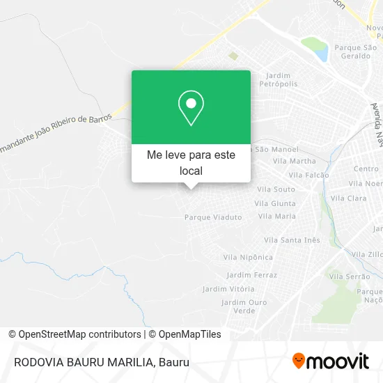 RODOVIA BAURU MARILIA mapa