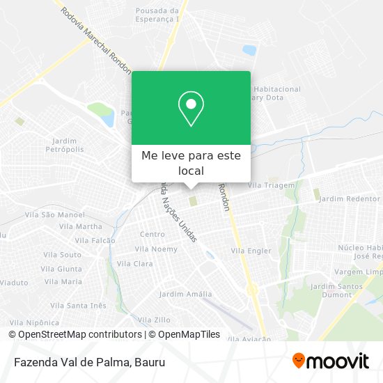 Fazenda Val de Palma mapa