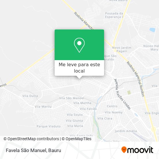 Favela São Manuel mapa