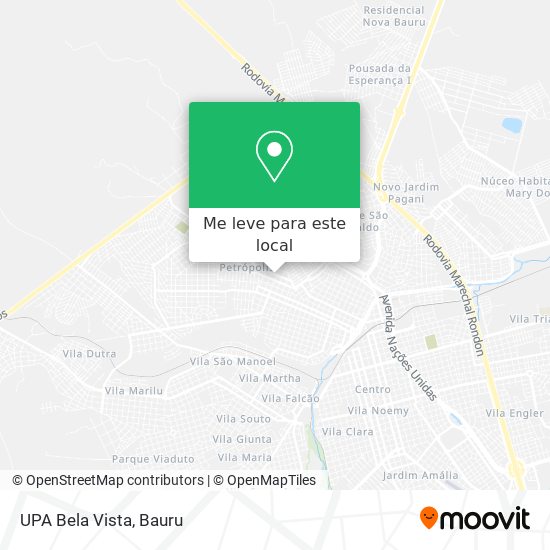 UPA Bela Vista mapa