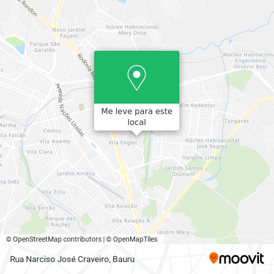 Rua Narciso José Craveiro mapa