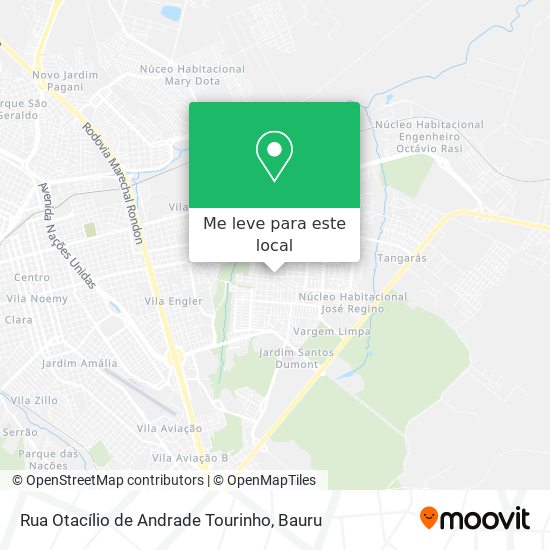 Rua Otacílio de Andrade Tourinho mapa