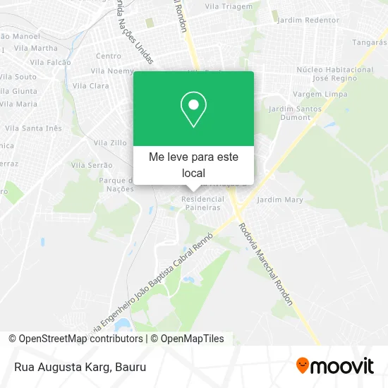 Rua Augusta Karg mapa