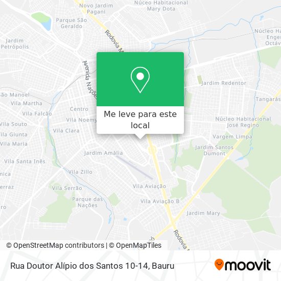 Rua Doutor Alípio dos Santos 10-14 mapa