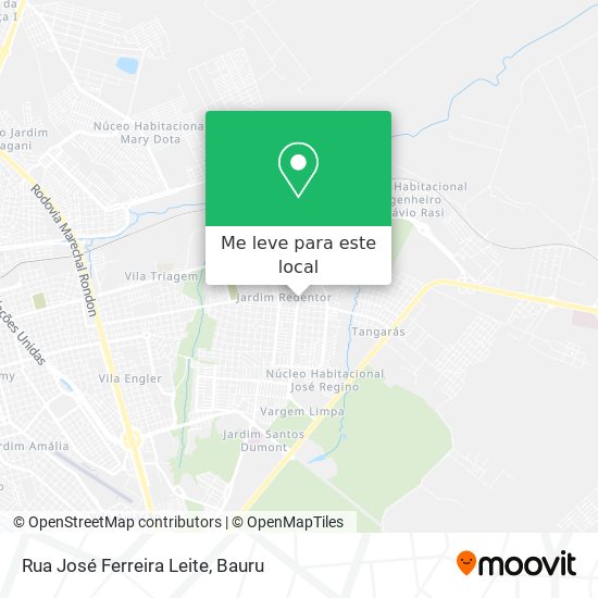 Rua José Ferreira Leite mapa