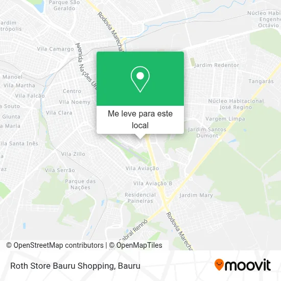 Roth Store Bauru Shopping mapa