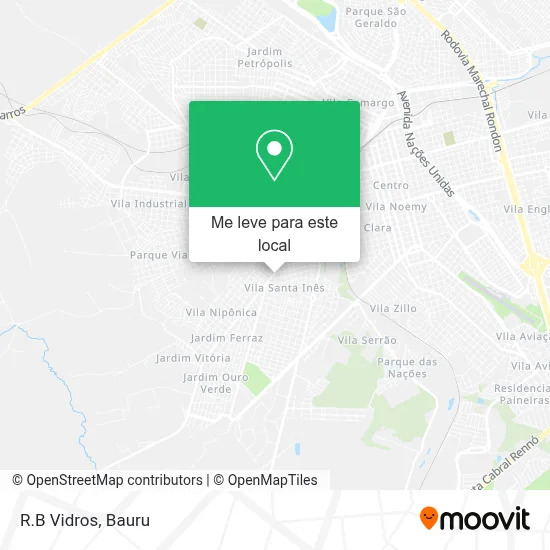 R.B Vidros mapa