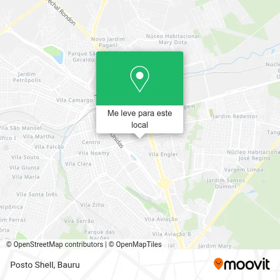Posto Shell mapa