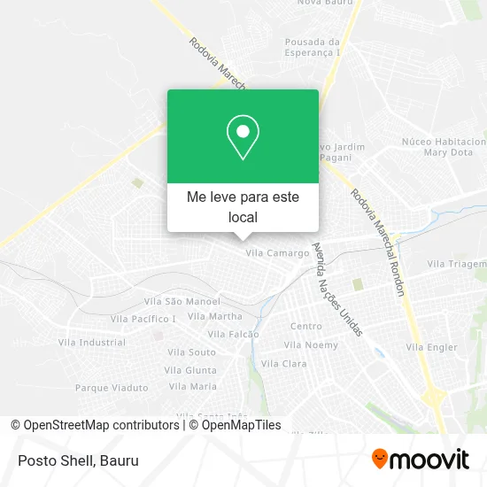 Posto Shell mapa