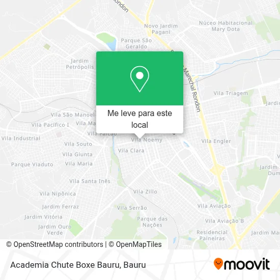 Academia Chute Boxe Bauru mapa