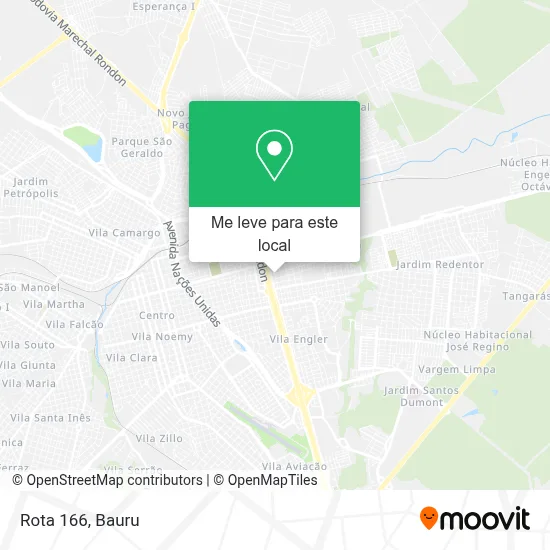 Rota 166 mapa